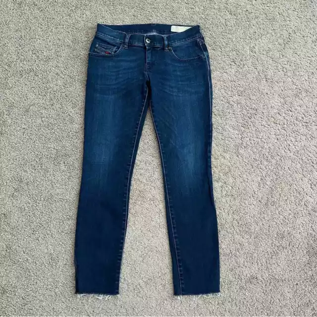 Diesel Grupee Super Slim-Skinny Low Waist Denim Jeans Womens Size 27
