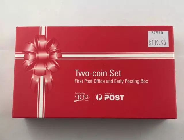 2009 Two-Coin Set First Post Office & Early Posting Box - Silver & AlBr Coins -