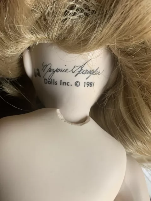 Vintage 1981 Marjorie Spangler Limited Edition 14” Porcelain Doll “Rachel” 🔥🔥 10