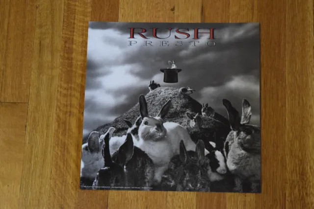 RUSH Presto 1989 RARE Record Store Promo Two-Sided Album Flat Poster Atlantic