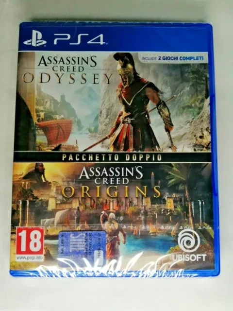 Assassins Creed Odyssey & Origins PS4 Double Pack Import English in Game