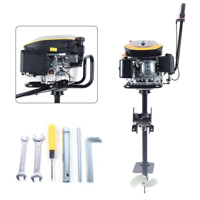 9 HP 4-Stroke Heavy Duty Outboard Motor Gas powered Boat Engine Air Cooling NEW!