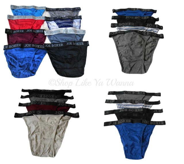 JOE BOXER MEN'S String Bikini Style Underwear Assorted Colors Small Med