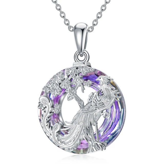 925 Sterling SilverPhoenix Necklace  Nirvana of Phoenix Firebird Pendant Jewelry