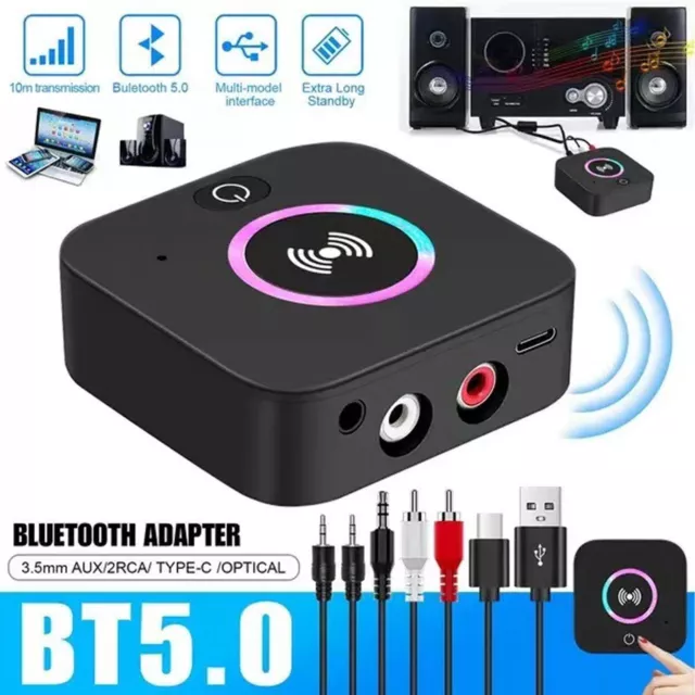 Bluetooth 5.0 Empfänger 3.5mm AUX NFC Cinch Buchse Hifi Wireless Audio Adapter