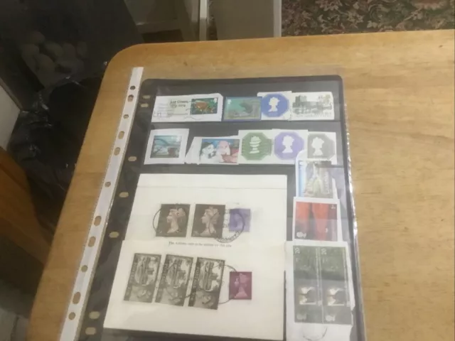 Great Britain Used Stamps On Paper Lot