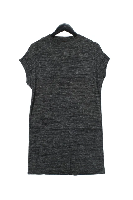Mini Abito Donna River Island UK 8 Grigio Viscosa con Poliestere, Elastan