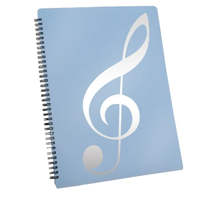 Classeur à Partitions 30 Pages A4 AUAUY - Avec Pochette Transparente Et Autocollants, Pour Musiciens - 8