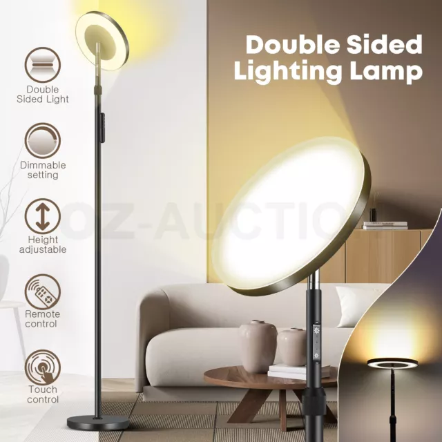 Modern Double Sided Floor Lamp Standing Corner Reading LED Light  Remote Control