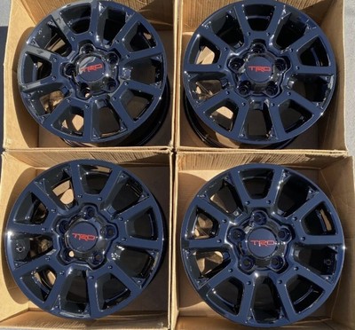 18& TOYOTA TUNDRA TRD Factory Wheels Rims Gloss Black OEM Set of 4 EUR