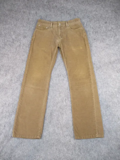 Levis Jeans Mens 30x30 Brown Corduroy Pants 514 Slim Straight Leg 5 Pocket Cords