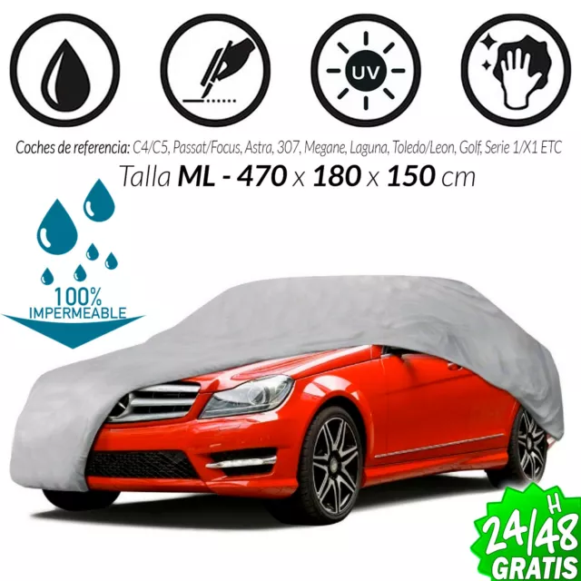 FUNDA PARA COCHE cubre protector TALLA M L ML LONA CUBIERTA impermeable  cuidado EUR 22,75 - PicClick IT