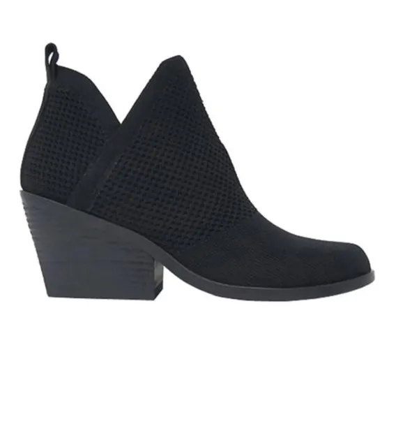 Eileen Fisher Womens Black Joss Ankle Boots Pull On Block Heel Size 7 M US