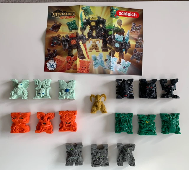  SCHLEICH ELDRADOR MINI CREATURES * neue,komplette Serie 3 incl Illustration 