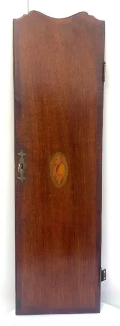 Vintage Hardwood inlaid  longcase clock Front door  -  Clockmakers Spares