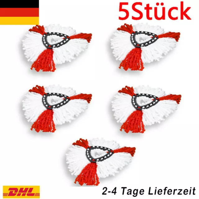 5x Ersatz Wischbezug für Vileda Turbo Wischmop Easy Wring Clean Moppkopf Mop DE