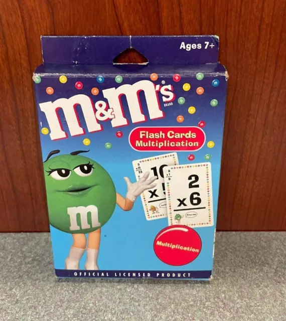 M&M's Multiplication Flash Cards - Math RoseArt - Complete 56 Cards Mars Candy