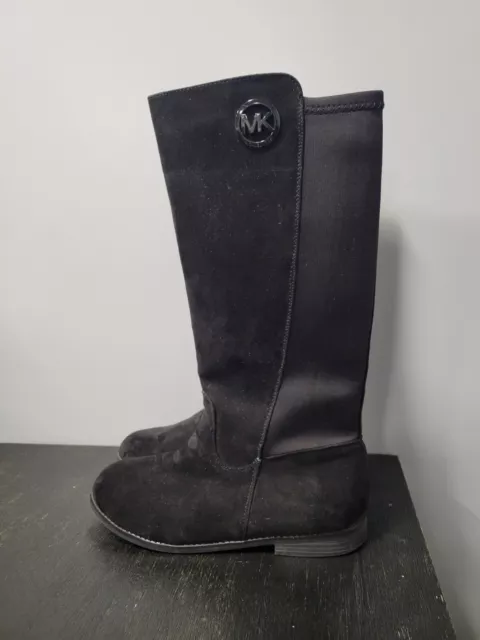GIRLS MICHAEL KORS Boots Size 2.5 Black Zip Up Free Post More