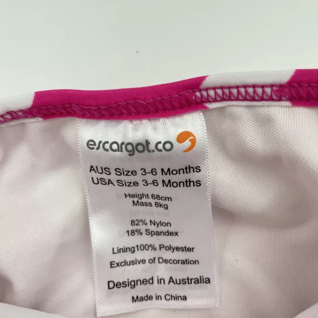 Girls size 00, Escargot, pink & white swim bottoms, EUC 3