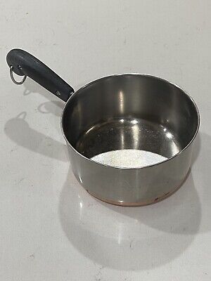 Vintage 1801 Revere Ware 2 Qt Sauce Pan Pot Copper Clad Bottom No Lid 2272609