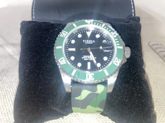 Tisell Marine Diver Watch, Black And Green