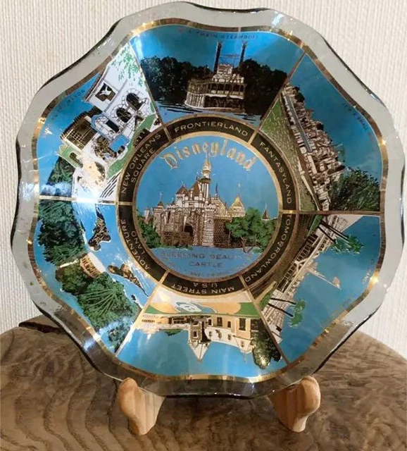 America Disneyland Sleeping Beauty Castle Glass Plate