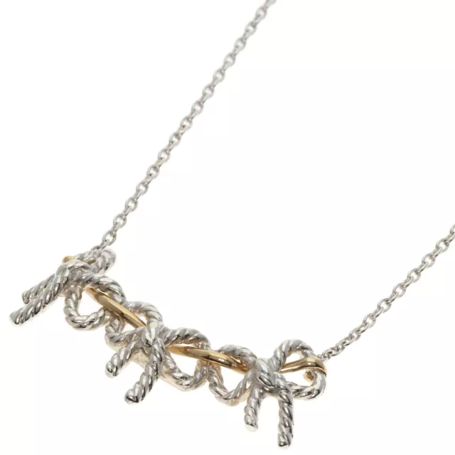 TIFFANY&Co.   Necklace Triple ribbon Silver 18K Yellow Gold