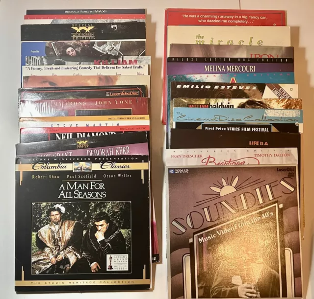 Lot of 24 Pre-owned LASERDISC Movies - Good Condition See pics for Titles