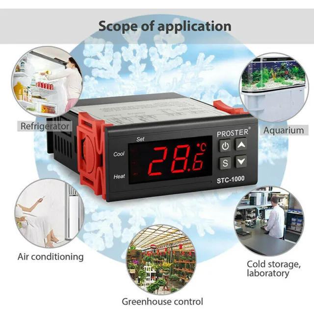 110V-220V STC-1000 Controller di temperatura multiuso termostato acquario Sen*/t
