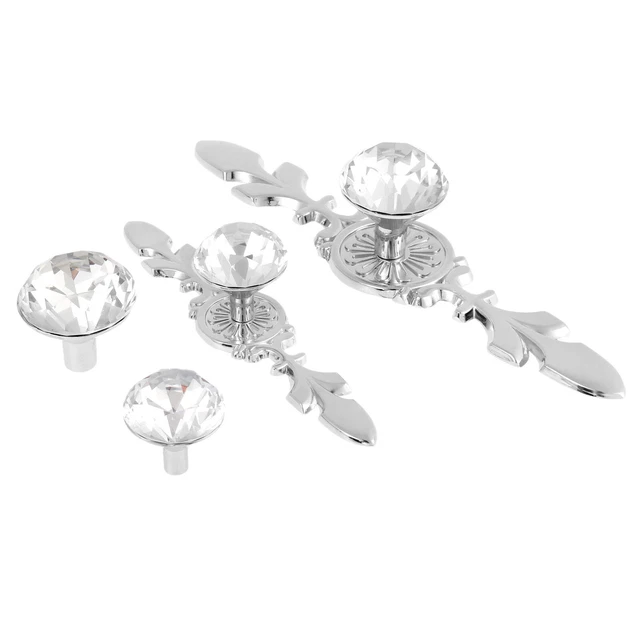 Fashion Glass Crystal Cupboard Cabinet Drawer Wardrobe Closet Pull Handle