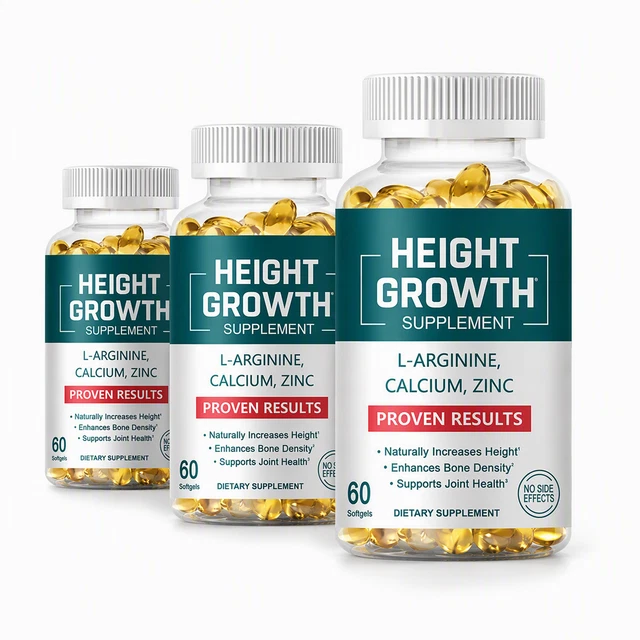 1-3PACK HEIGHT GROWTH Supplement Enhances Bone Density Supports Joint ...