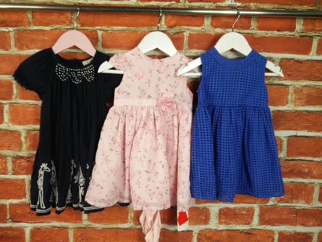 Pacchetto Abiti Bambine Età 6-9 Mesi Next George M&S Set Festa Floreale 74Cm
