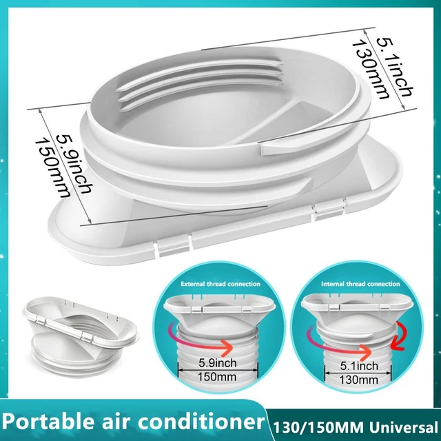 Adaptateur De Tuyau Pour Climatiseur Mobile - Interface ABS 13/15 Cm - Installation Sans Outil - Pour Sortie D'Air