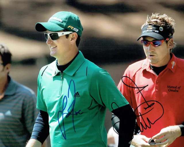 Ian POULTER & Justin ROSE Double SIGNED Golf Autograph 10x8 Photo 2 AFTAL COA