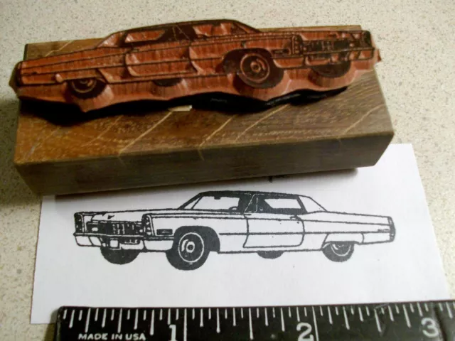 1968 Cadillac DeVille coupe RUBBER STAMP GM car luxury land yacht!