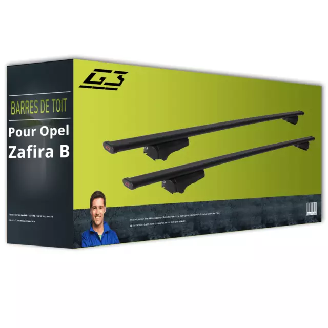 Barres de toit acier pour Opel Zafira B type A05 G3 Clop TOP