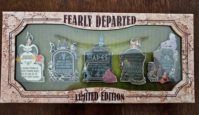 LE 2000- 2021 Walt Disney World Park Villains Fearly Departed Box Pin Set