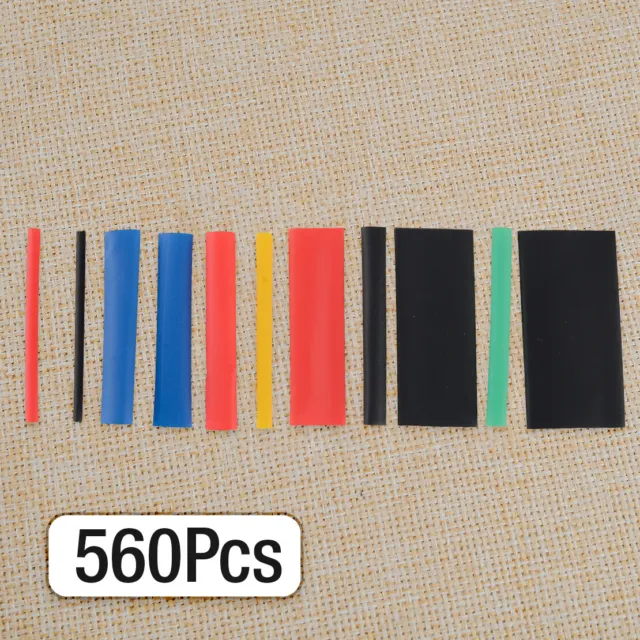 560Pcs Heat Shrink Tubing Tube Sleeve Electrical Assorted Cable Wire Wrap