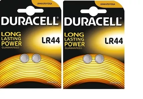 ENVOI SOUS SUIVI DURACELL 4 Piles bouton LR44 V13GA AG13 L1154 A76 KA76 1,55V