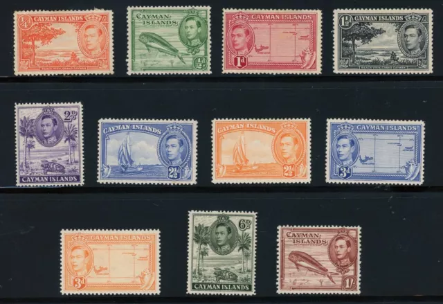 Cayman Islands George VI short stamp set SG 115-123 mint