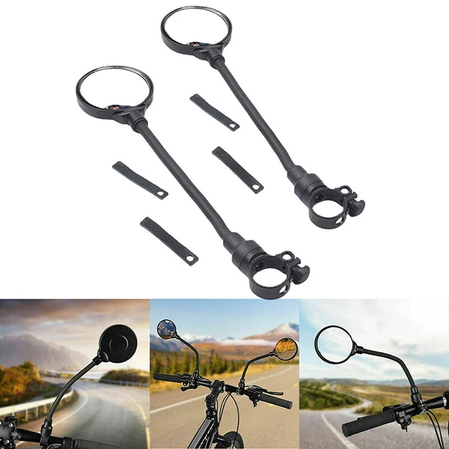 2Pcs Mountain Bike Rearview Mirror MTB Bicycle Handlebar Convex Rear View Mirror