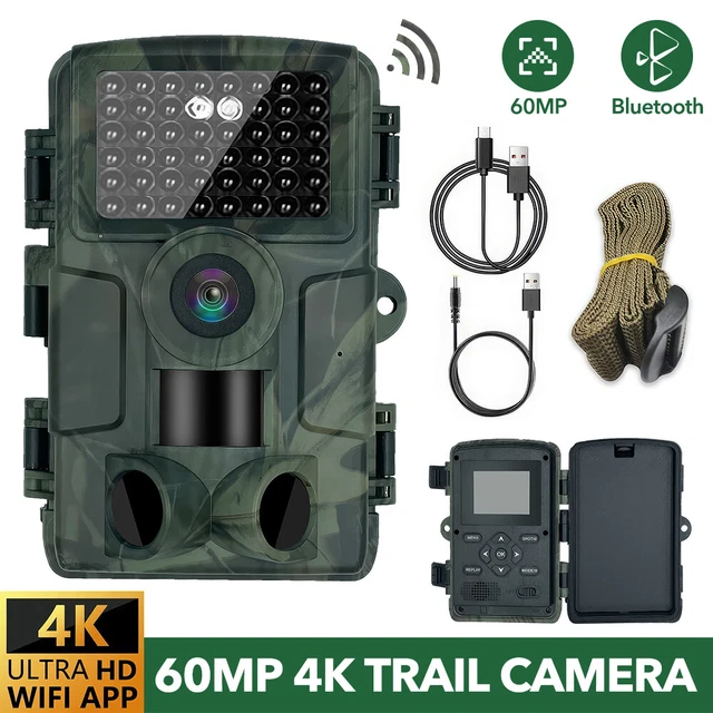 60MP 4K WIFI Trail Camera Wildlife Game Hunting Cam IR Night Vision ...