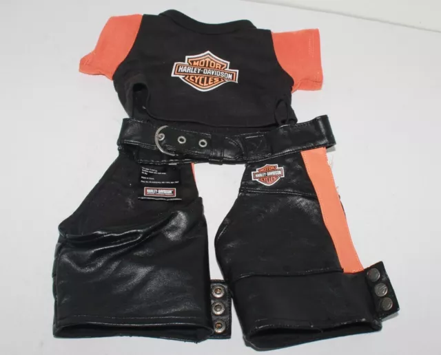 Build-A-Bear Workshop Clothing Harley-Davidson Motor Cycles Shirt & Chaps X2