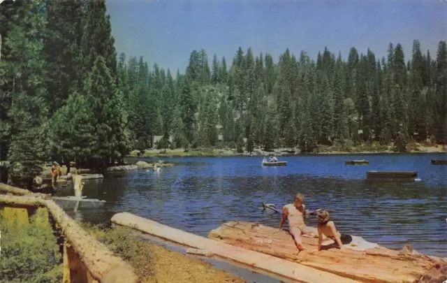 Pinecrest, California STRAWBERRY LAKE Tuolumne County, CA 1953 Vintage Postcard