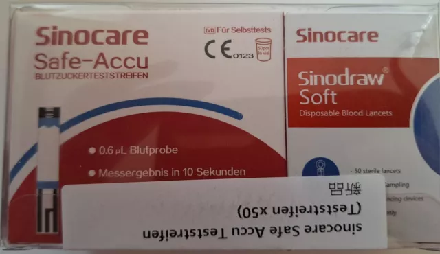 Sinocare Safe Accu Teststreifen und Lancetten