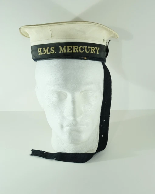 GENUINE BRITISH ROYAL Navy Sailors Pork Pie Hat Dress Cap H.M.S
