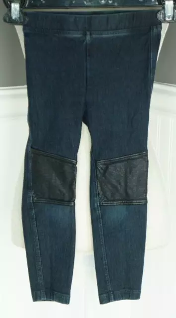 Crewcuts Boys 17" Waist 14" Inseam 6" Rise Pull on Pants Foux Leather Knee