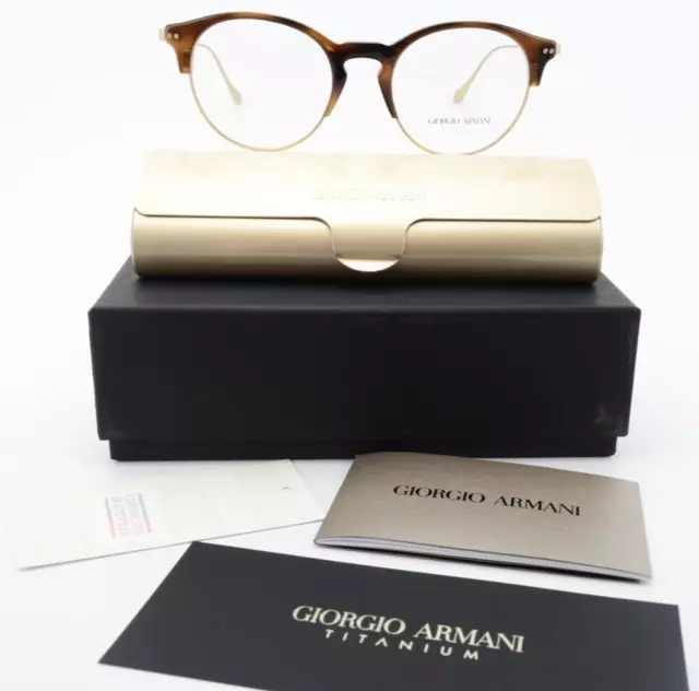 GIORGIO ARMANI Brille Mod. AR 7172 5734 51-20 145 Panto Unisex Brown Gold Optik