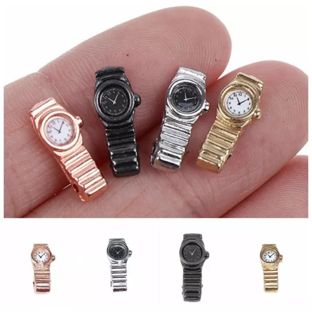 Metal Model Toy Metal Watch Wristwatch Miniature Watch Decorations  Dollhouse