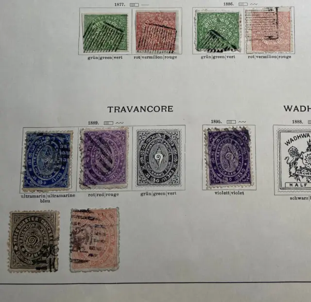 Indian states stamp collection, GOOD, Indische Staaten Briefmarken Sammlung, GUT